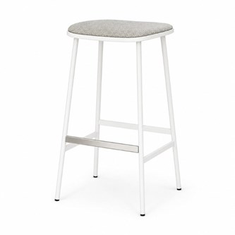 Barpall Cab hög klädd sits vitt stativ