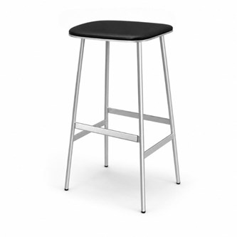 Barpall Cab hög klädd sits silverstativ