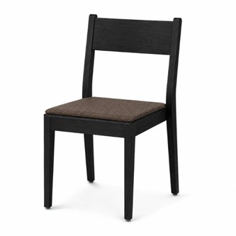 Stol Use klädd sits, svartbetsad björk
