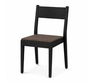 Stol Use klädd sits, svartbetsad björk