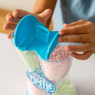 Pluffle, sensoriskt material självlysande