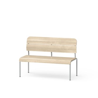 Adapt plywood bänk med rygg sh 45 cm