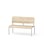 Adapt plywood bänk med rygg sh 45 cm