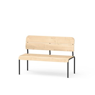 Adapt plywood bänk med rygg sh 45 cm