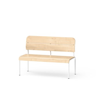 Adapt plywood bänk med rygg sh 45 cm