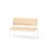 Adapt plywood bänk med rygg sh 45 cm