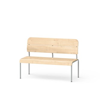 Adapt plywood bänk med rygg sh 45 cm
