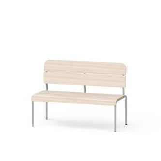 Adapt plywood bänk med rygg sh 45 cm