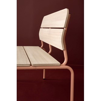 Adapt plywood bänk med rygg sh 45 cm