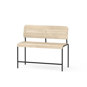 Adapt plywood bänk med rygg sh 65 cm