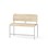 Adapt plywood bänk med rygg sh 65 cm