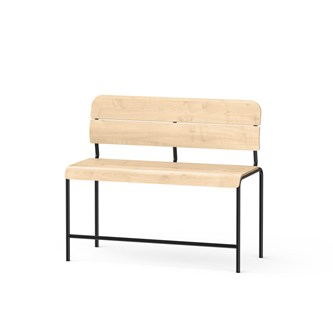 Adapt plywood bänk med rygg sh 65 cm