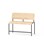 Adapt plywood bänk med rygg sh 65 cm
