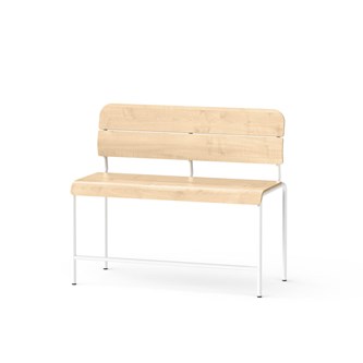 Adapt plywood bänk med rygg sh 65 cm