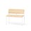 Adapt plywood bänk med rygg sh 65 cm