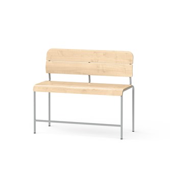 Adapt plywood bänk med rygg sh 65 cm