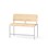 Adapt plywood bänk med rygg sh 65 cm