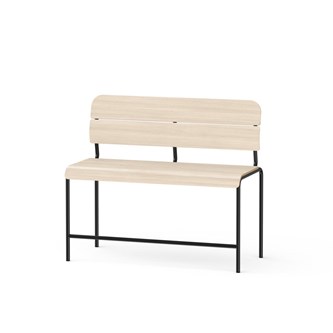Adapt plywood bänk med rygg sh 65 cm