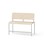 Adapt plywood bänk med rygg sh 65 cm
