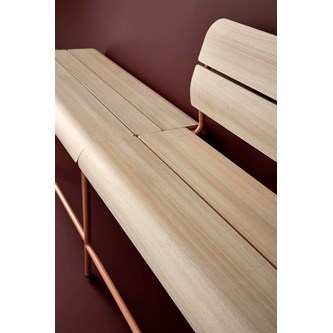 Adapt plywood bänk med rygg sh 65 cm