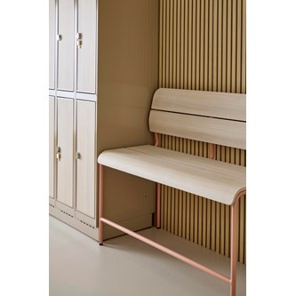 Adapt plywood bänk med rygg sh 65 cm