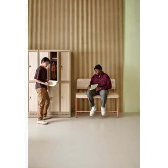 Adapt plywood bänk med rygg sh 65 cm