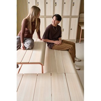 Adapt plywood bänk H 45 cm