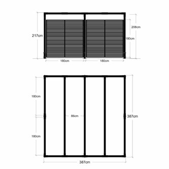 Cubic Pergola med staket