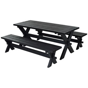 Nostalgi picknickbord svart
