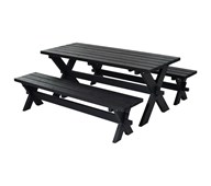 Nostalgi picknickbord svart