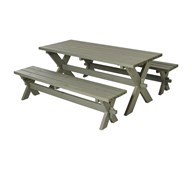 Nostalgi picknickbord gråbrunt