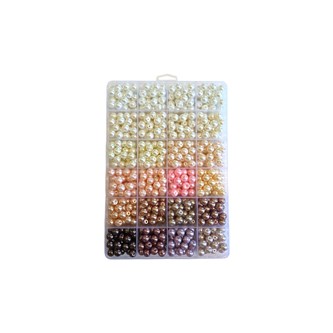 Vaxade glaspärlor ø 8 mm, 840-pack