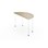 Reservdel bordsskiva 12:38 FSC HPL halvrund 120x60 cm