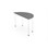 Reservdel bordsskiva 12:38 FSC HPL halvrund 120x60 cm