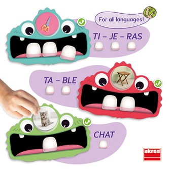 Träna stavelser med monstertänder