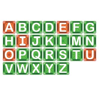 Magna-Tiles Lär dig bokstäver, 56 delar