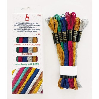 Moulinégarn metallic mix, 12-pack