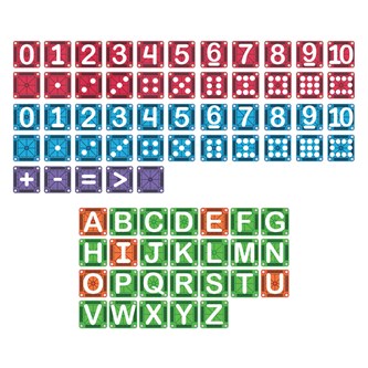Magna-Tiles Lär dig bokstäver och siffror, 112 delar