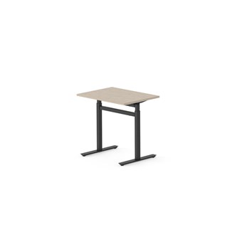 Skrivbord Work FSC BX T-G 80x60 cm, svart stativ