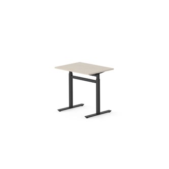 Skrivbord Work FSC BX T-G 80x60 cm, svart stativ