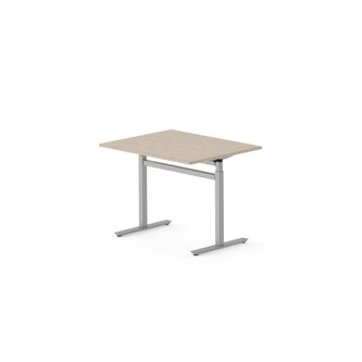 Skrivbord Work FSC BX T-G 100x80 cm, silverstativ