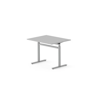 Skrivbord Work FSC BX T-G 100x80 cm, silverstativ