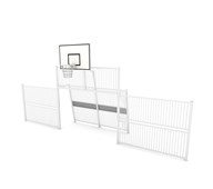 Arena 2422 mål med basketkorg och väggar