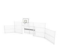 Arena 2423 mål med basketkorg och breda väggar