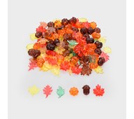 Transparenta höstlöv i regnbågens färger, 120-pack