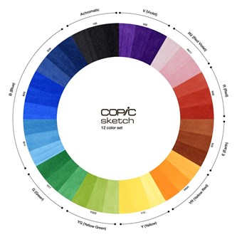 Copic Sketch Basic set 12