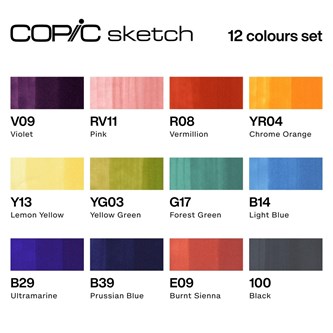 Copic Sketch Basic set 12