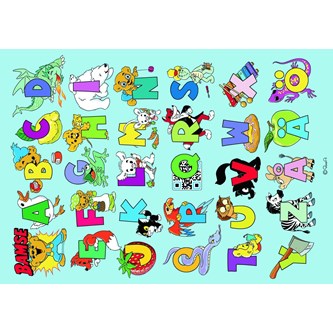 Målarbok Bamse ABC, 32 sidor