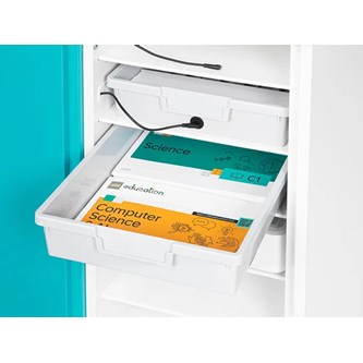 Zioxi LEGO® Education laddvagn för 4 lådor, 8 USB-C
