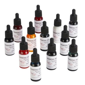 Flytande färgat bläck 12x30 ml